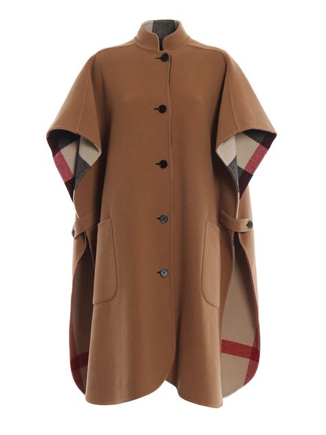 burberry reversible cape camel|Burberry wool cape.